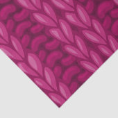 Donker Roze Winter Breipatroon Tissuepapier (Detail)