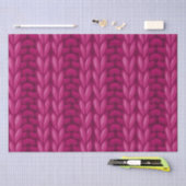 Donker Roze Winter Breipatroon Tissuepapier (Craft)