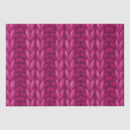 Donker Roze Winter Breipatroon Tissuepapier