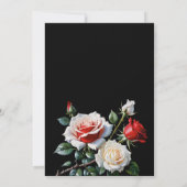 Donker  roze witte rode rozen vrijgezellenfeest kaart (Achterkant)