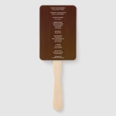 Donker Rustiek Blauw Bloemen Mason Jars Bruiloft Handwaaier (Achterkant)