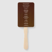 Donker Rustisch Sinaasappel Floral Mason Jars Wedd Handwaaier (Achterkant)