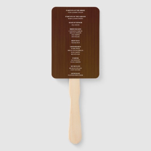 Donker Rustisch Sinaasappel Floral Mason Jars Wedd Handwaaier (Achterkant)