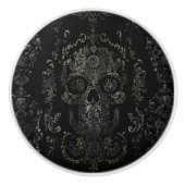 Donker  schedelontwerp keramische knop (Voorkant)