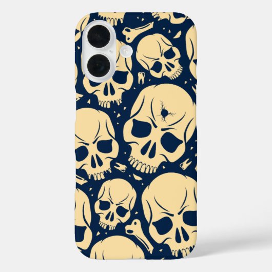 Donker Schedelpatroon  Case-Mate iPhone Case (Achterkant)