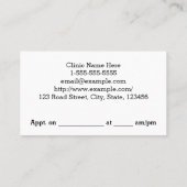 Donker, schoon, professioneel Visitekaartje Afsprakenkaartje (Achterkant)