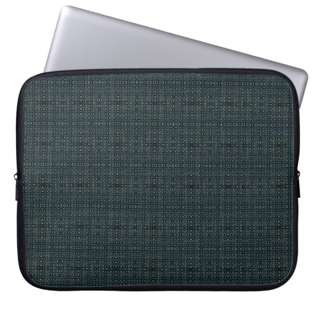 Donker sierdoolhof laptop sleeve (Voorkant)
