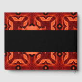 Donker Sinaasappel Abstract Patroon Wedding Gastenboek (Achterkant)