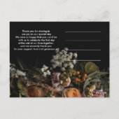 Donker  sinaasappel Bloemen Dank u Postca Briefkaart (Achterkant)