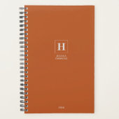 Donker Sinaasappel Classic Monogram Persoonlijk We Planner (Voorkant)