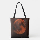 Donker Sinaasappel Copper Moon Graphic Tote Bag (Achterkant)