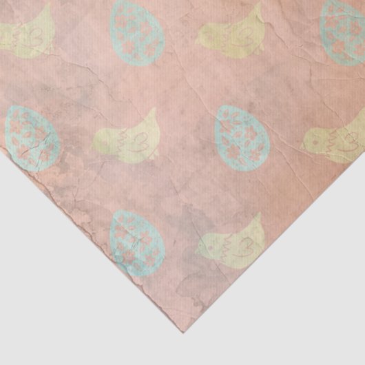 donker Sinaasappel Pasen Tissuepapier (Detail)