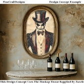 Donker Sinister Macabre Gothic Man BB7 Decoupage Tissuepapier