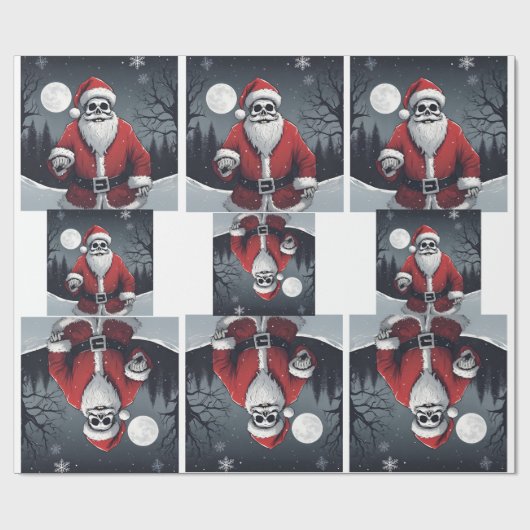 Donker Sinterklaas Glanzend inpakpapier (Vlak)