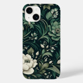 Donker smaragdgroene bloem Case-Mate iPhone case (Achterkant)