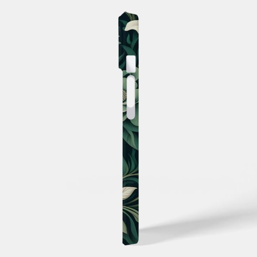 Donker smaragdgroene bloem Case-Mate iPhone case (Achterkant / Links)