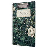 Donker smaragdgroene bloem klembord (Links)