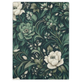 Donker smaragdgroene bloem klembord (Achterkant)