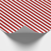 Donker Snoep Appelrood en witte strepen Cadeaupapier (Hoek)