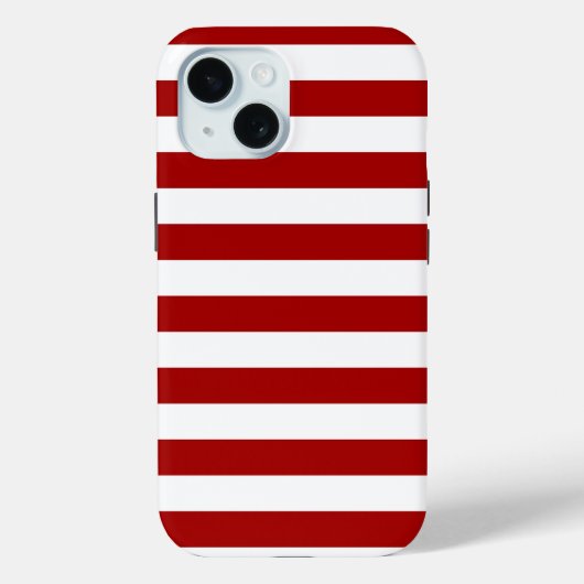 Donker Snoep Appelrood en witte strepen Case-Mate iPhone Case (Achterkant)