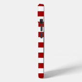 Donker Snoep Appelrood en witte strepen Case-Mate iPhone Case (Achterkant / Links)