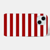 Donker Snoep Appelrood en witte strepen Case-Mate iPhone Case (Achterkant (horizontaal))