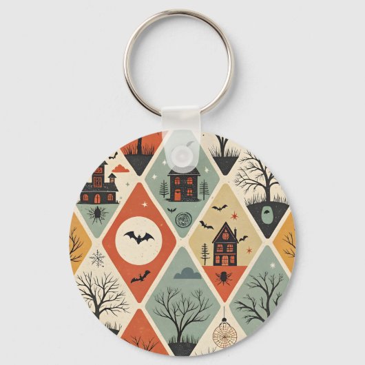 Donker spook patroon sleutelhanger (Voorkant)