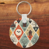 Donker spook patroon sleutelhanger (Voorkant)