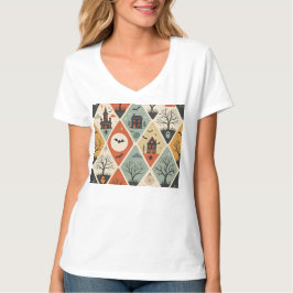 Donker spook patroon t-shirt