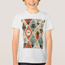 Donker spook patroon Tri-Blend shirt
