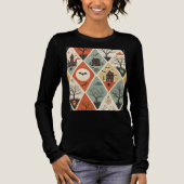 Donker spook patroon Tri-Blend shirt (Voorkant)