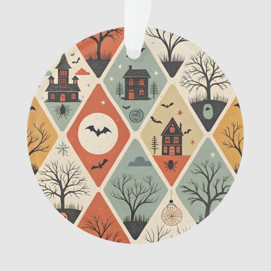 Donker spookpatroon ornament (voorkant)