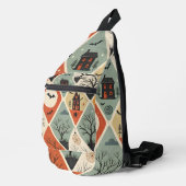 Donker spookpatroon sling bag (Rechterhoek)