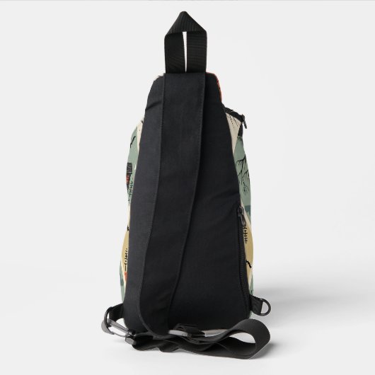 Donker spookpatroon sling bag (Achterkant)