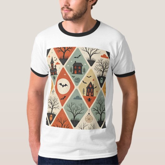 Donker spookpatroon t-shirt (Voorkant)