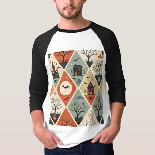 Donker spookpatroon t-shirt (Voorkant)