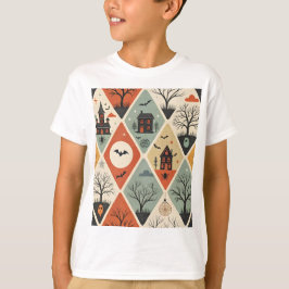 Donker spookpatroon t-shirt