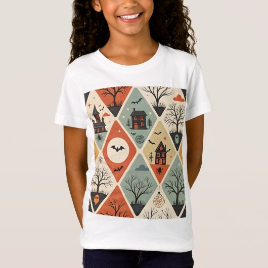 Donker spookpatroon t-shirt (Voorkant)