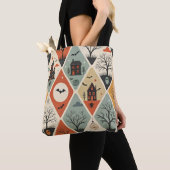 Donker spookpatroon tote bag (Dichtbij)