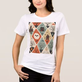 Donker spookpatroon Tri-Blend shirt