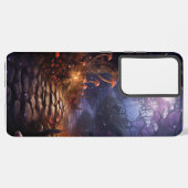 DONKER SPOOKY GOTHIC HALLOWEEN PAD SAMSUNG GALAXY HOESJE (Linkerkant)