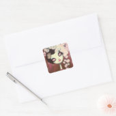 Donker sprookje karakter 13 vierkante sticker (Envelop)