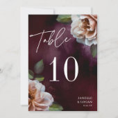 Donker + Stemmig Landelijke Bloemkaart met Tafelnu Kaart (Voorkant)