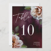 Donker + Stemming Vol Rustiek Bloem Motief Tafel N Kaart (Achterkant)