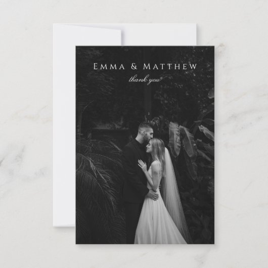 Donker Stijlvolle Classy Meadow Wildflower Dank je (Voorkant)