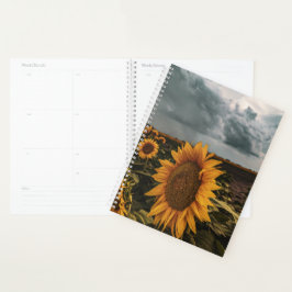 Donker Storm Zonnebloemen Planner