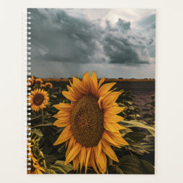 Donker Storm Zonnebloemen Planner