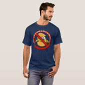 Donker T-shirt met eggesploeerde achtergrond (Voorkant volledig)