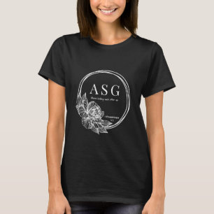 Donker T-shirt met witte Logo (naam op de rug)