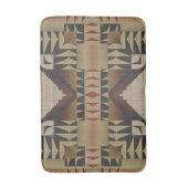 Donker Tan Taupe Bruin Rood Zwart Tribal Art Badmat (Voorkant Verticaal)